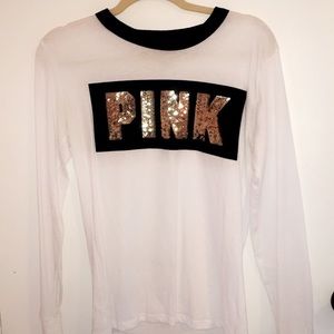 VICTORIAS SECRET PINK LONG SLEEVE TOP